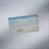 Carte De Visite Magnétique Stormy Sandcastle Beach Landscape (In Situ)