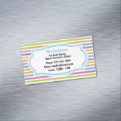 Carte De Visite Magnétique Stripe Contacter l'enseignant (In Situ)