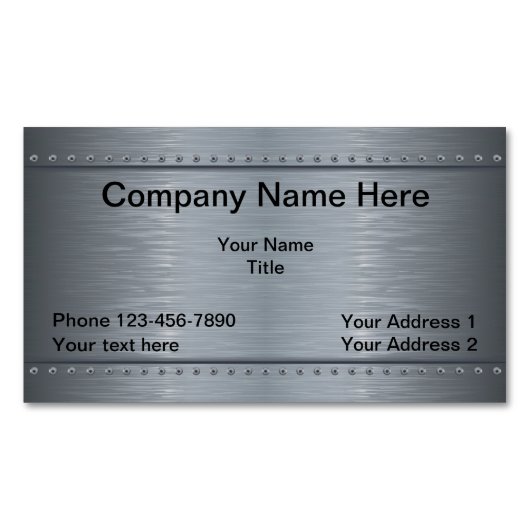 Carte De Visite Magnétique Structure classique (devant)