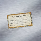 Carte De Visite Magnétique Style Batik Floral Abstrait africain (In Situ)