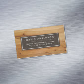 Carte De Visite Magnétique Style Chic Grain Bois (In Situ)