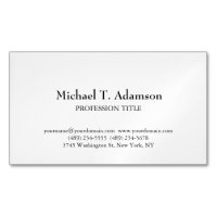 Style rétro Élégant Plaque blanche simple