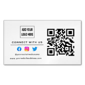 Carte De Visite Magnétique Suivez L'Analyse Pour Vous Connecter Avec Nous QR  (devant)