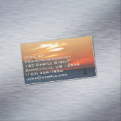 Carte De Visite Magnétique Sunset Clouds and Sailboat Seascape (In Situ)