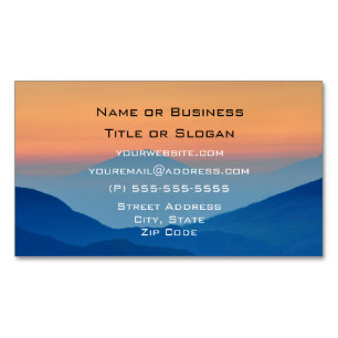 Carte De Visite Magnétique Sunset Mountains Abstract