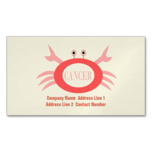 Carte De Visite Magnétique Symbole cancéreux Crabe Personnalisé