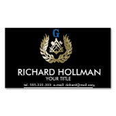 Carte De Visite Magnétique Symbole de la maçonnerie d'or (devant)