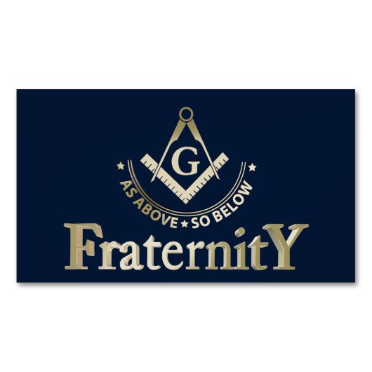 Carte De Visite Magnétique Symbole franc-maçonnerie (devant)