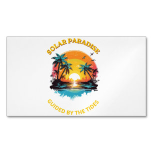 Carte De Visite Magnétique T-Shirt Retro Solar Paradise Guided by the Tides