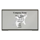 Carte De Visite Magnétique Tabby Blanc Avec Patches Sombres (devant)