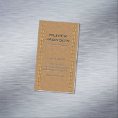 Carte De Visite Magnétique Tan Cuir Semblable (In Situ)