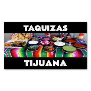 CARTE DE VISITE MAGNÉTIQUE TAQUIZAS TIJUANA
