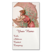 TAROTS / LADY DE LA LUNE AVEC FLEURS EN ROSE