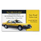 Carte De Visite Magnétique Taxi cabine jaune (devant)