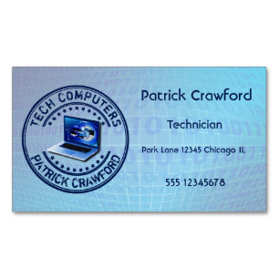 Carte De Visite Magnétique Technicien-réparateur PL in FR has S on both words