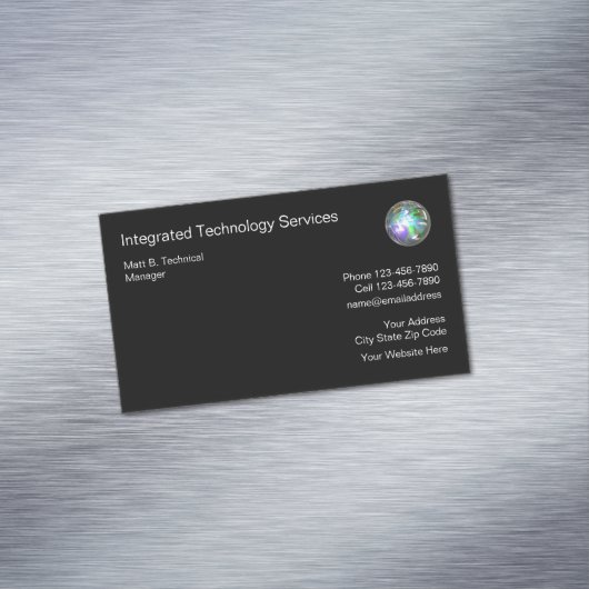 Carte De Visite Magnétique Technologie informatique cool (In Situ)