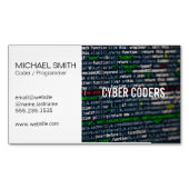 Carte De Visite Magnétique Technologie | Programmeur | Codeur (devant)