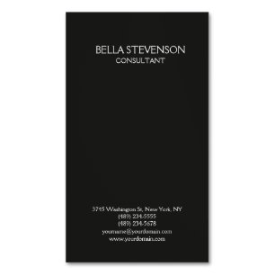 Carte De Visite Magnétique Tendance gris foncé clair simple minimaliste éléga