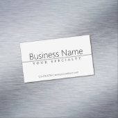 Carte De Visite Magnétique Texte noir classique simple sur blanc (In Situ)