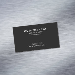 Carte De Visite Magnétique TEXTE PERSONNALISÉ - Créez votre propre minimalist