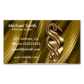 Carte De Visite Magnétique Texture d'or (devant)