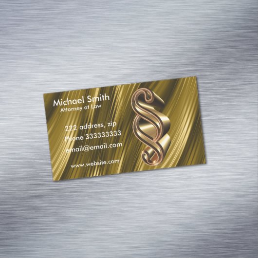 Carte De Visite Magnétique Texture d'or (In Situ)