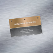 Carte De Visite Magnétique Texture noire | Rivets industriels métalliques (In Situ)