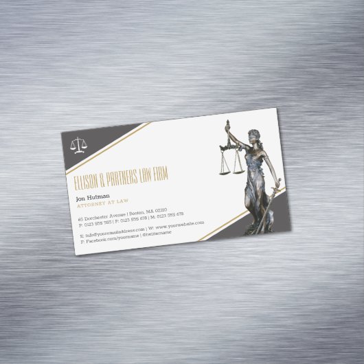 Carte De Visite Magnétique Thème | Bureau du droit (In Situ)