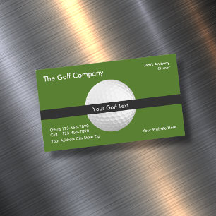 Carte De Visite Magnétique Thème Golf Sports
