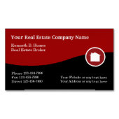 Carte De Visite Magnétique Thème Industrie Immobilier (devant)