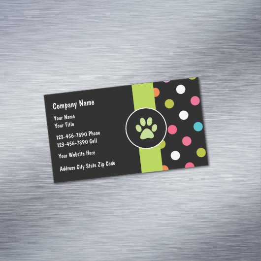 Carte De Visite Magnétique Thème moderne d'animal familier (In Situ)