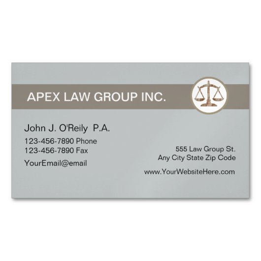 Carte De Visite Magnétique Thème Procureur (devant)