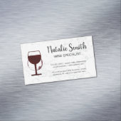 Carte De Visite Magnétique Tige à vin | Marbre du vignoble (In Situ)