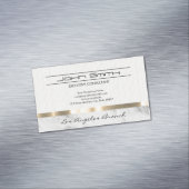 Carte De Visite Magnétique Tissu et marbre avec finition métallique (In Situ)