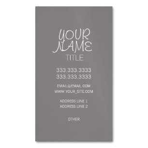 Carte De Visite Magnétique Titane Freehand simple