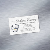 Carte De Visite Magnétique Toque | Silverware | Arrière-plan en marbre (In Situ)