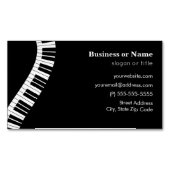Carte De Visite Magnétique Touches de piano courbées (devant)