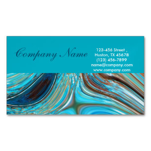 Carte De Visite Magnétique tourbillons turquoise du pays occidental aquarelle