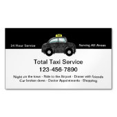 Carte De Visite Magnétique Transport aéroport de Taxi cool (devant)