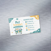 Carte De Visite Magnétique Transport de animaux de compagnie mignon avec code (In Situ)