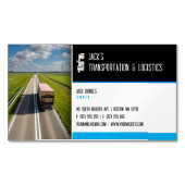 Carte De Visite Magnétique Transport et logistique | Camion (devant)