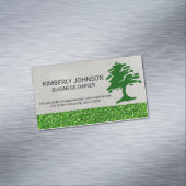 Carte De Visite Magnétique Tree Stylized Logo | Lawn Care (In Situ)