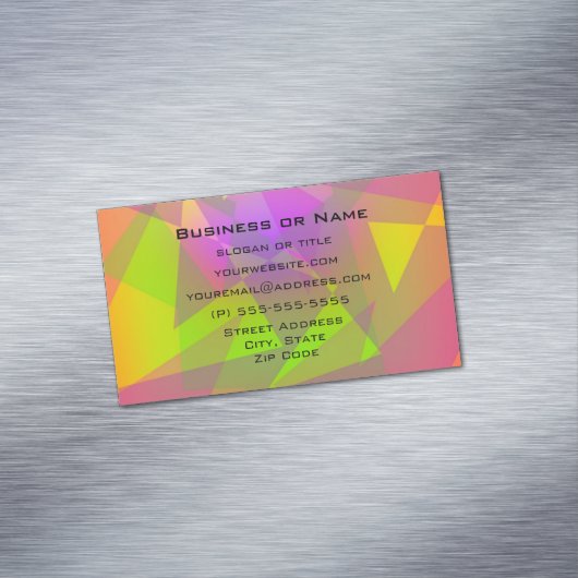 Carte De Visite Magnétique Triangles et rectangles Abstraits (In Situ)