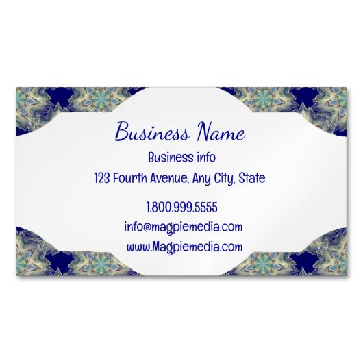 Carte De Visite Magnétique Tribal Boho Motif classique (devant)