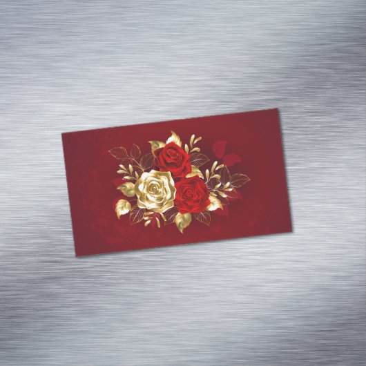 Carte De Visite Magnétique Trois Roses de bijoux (In Situ)