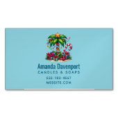 Carte De Visite Magnétique Tropical Christmas Holiday Palm Tree (devant)