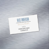 Carte De Visite Magnétique Turquoise simple géométrique moderne comptable ent (In Situ)