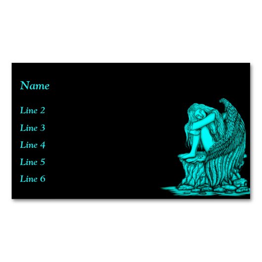 Carte De Visite Magnétique Un ange endormi sur la pierre (devant)