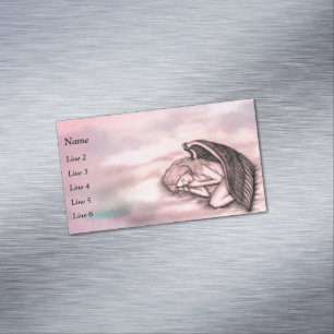 Carte De Visite Magnétique Un Ange endormi sur les nuages des cieux