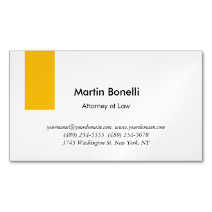 Carte De Visite Magnétique Unique Classique Simple Noir & Blanc